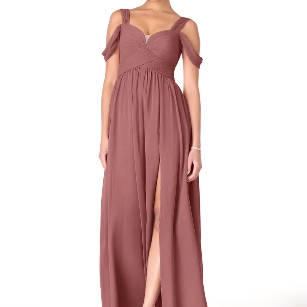 Azazie Lianne amethyst bridesmaid dress